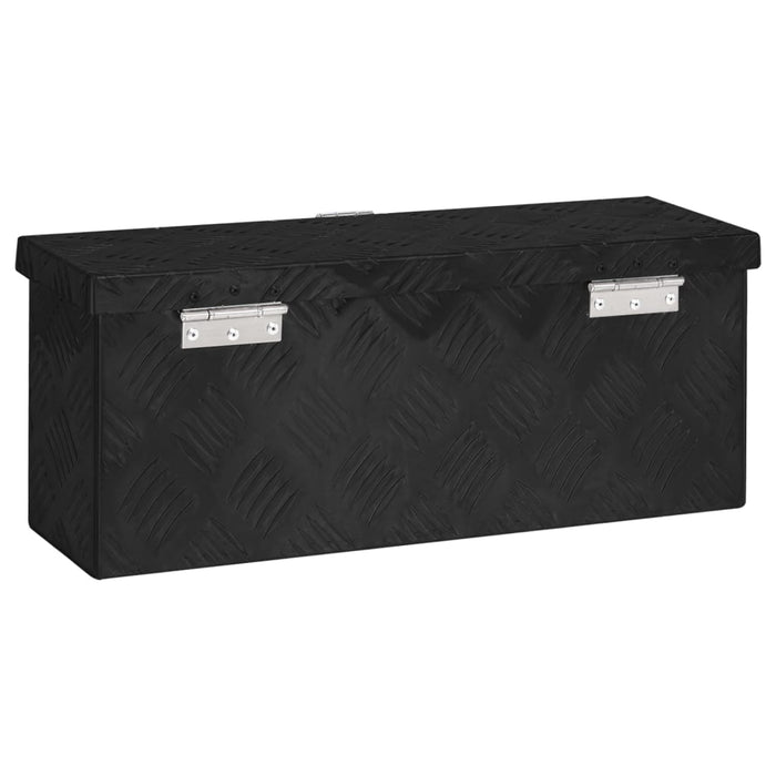 vidaXL || vidaXL Storage Box Black 19.7"x5.9"x8.1" Aluminum