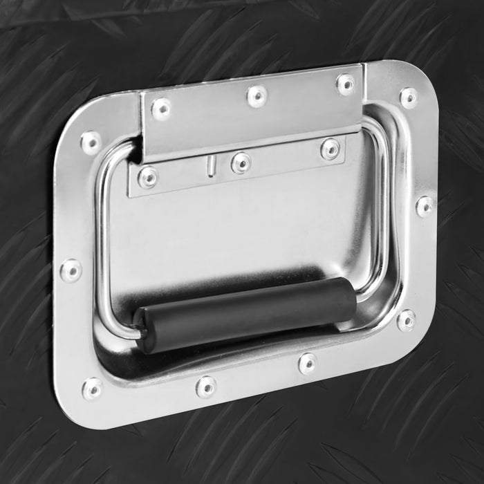 vidaXL || vidaXL Storage Box Black 23.6"x9.3"x9.1" Aluminum