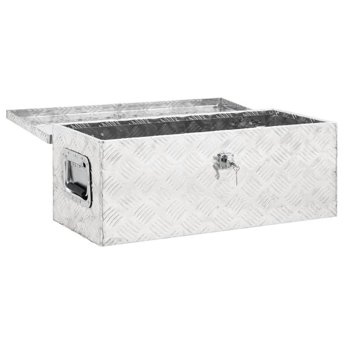 vidaXL || vidaXL Storage Box Silver 27.6"x12.2"x10.6" Aluminum