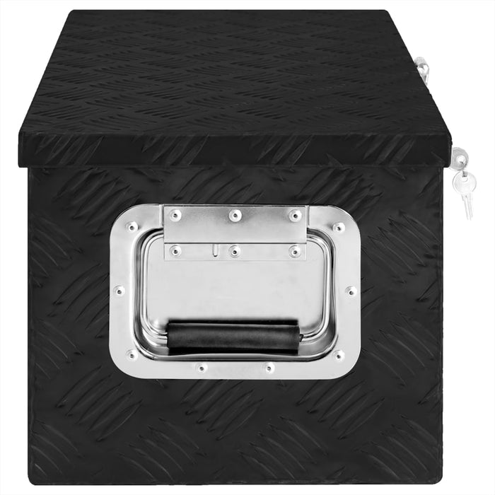 vidaXL || vidaXL Storage Box Black 27.6"x12.2"x10.6" Aluminum