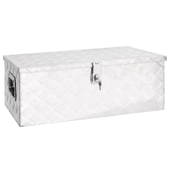 vidaXL || vidaXL Storage Box Silver 31.5"x15.4"x11.8" Aluminum