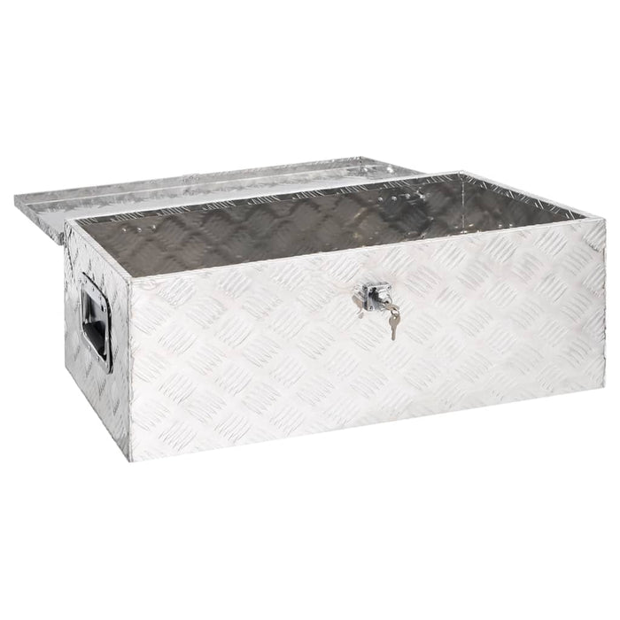 vidaXL || vidaXL Storage Box Silver 31.5"x15.4"x11.8" Aluminum