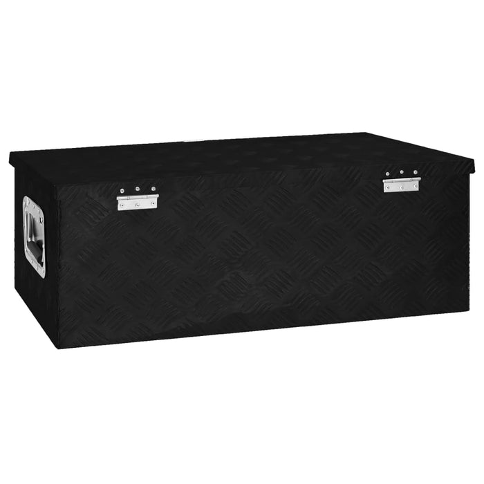 vidaXL || vidaXL Storage Box Black 31.5"x15.4"x11.8" Aluminum
