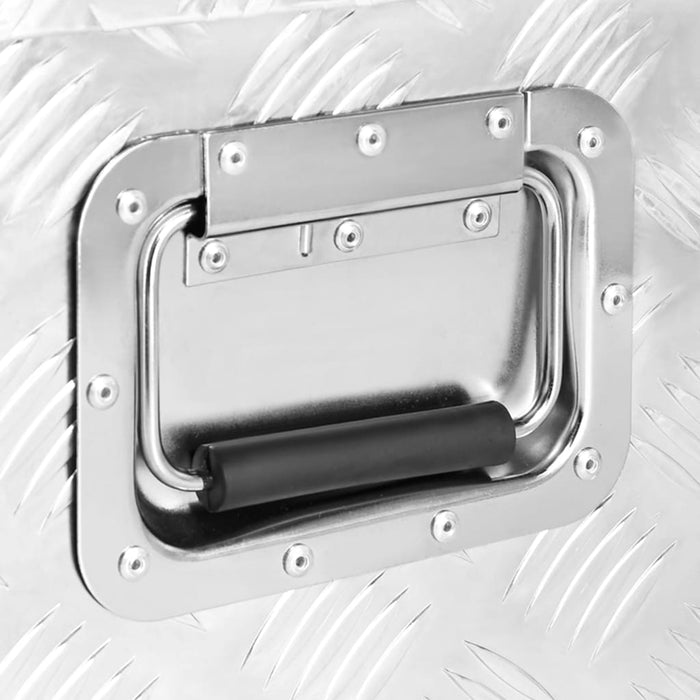 vidaXL || vidaXL Storage Box Silver 35.4"x18.5"x13.2" Aluminum