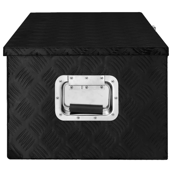 vidaXL || vidaXL Storage Box Black 35.4"x18.5"x13.2" Aluminum