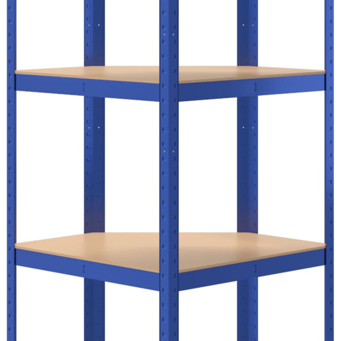 vidaXL || vidaXL 5-Layer Corner Shelf Blue Steel&Engineered Wood