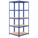 vidaXL || vidaXL 5-Layer Corner Shelf Blue Steel&Engineered Wood