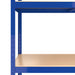 vidaXL || vidaXL 5-Layer Work Table with Shelves Blue Steel&Engineered Wood