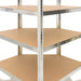 vidaXL || vidaXL 5-Layer Heavy-duty Corner Shelf Silver Steel&Engineered Wood
