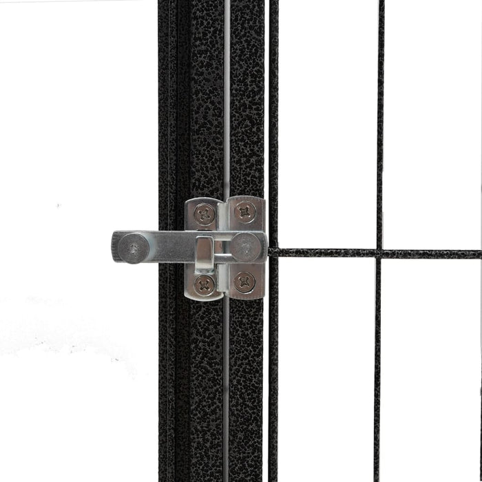 vidaXL || vidaXL Dog Playpen 6 Panels Black 19.7"x39.4" Powder-coated Steel