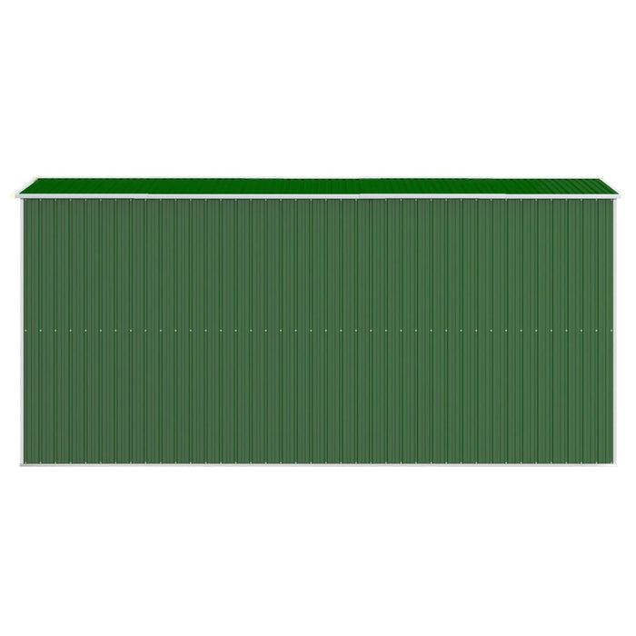 vidaXL || vidaXL Garden Shed Green 75.6"x173.2"x87.8" Galvanized Steel