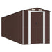 vidaXL || vidaXL Garden Shed Dark Brown 75.6"x271.3"x87.8" Galvanized Steel