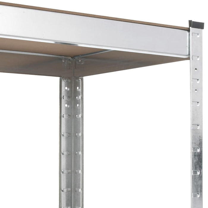 vidaXL || vidaXL 4-Layer Shelves 3 pcs Silver Steel&Engineered Wood