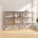 vidaXL || vidaXL 4-Layer Shelves 4 pcs Silver Steel&Engineered Wood