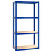 vidaXL || vidaXL 4-Layer Shelves 4 pcs Blue Steel&Engineered Wood