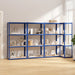 vidaXL || vidaXL 4-Layer Shelves 4 pcs Blue Steel&Engineered Wood