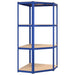 vidaXL || vidaXL 4-Layer Shelves 2 pcs Blue Steel&Engineered Wood