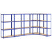 vidaXL || vidaXL 4-Layer Shelves 5 pcs Blue Steel&Engineered Wood