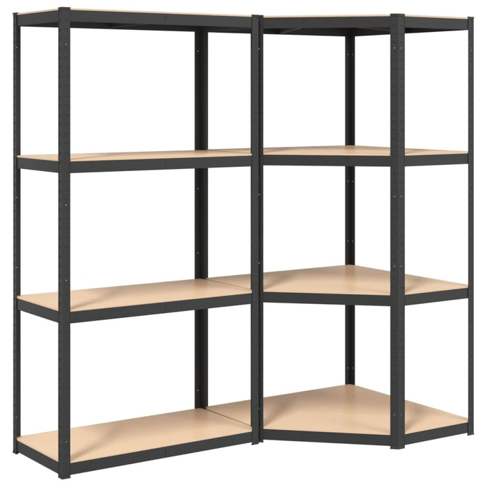 vidaXL || vidaXL 4-Layer Shelves 2 pcs Anthracite Steel&Engineered Wood