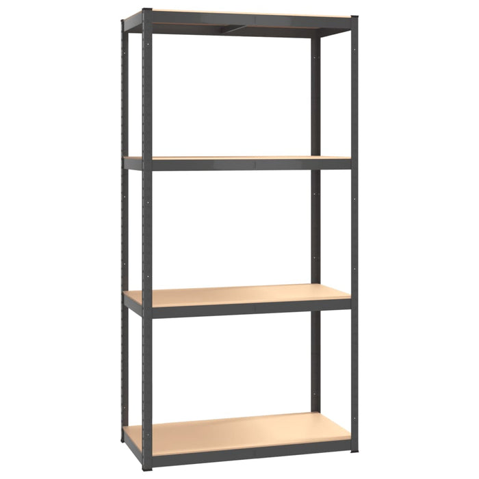 vidaXL || vidaXL 4-Layer Shelves 3 pcs Anthracite Steel&Engineered Wood