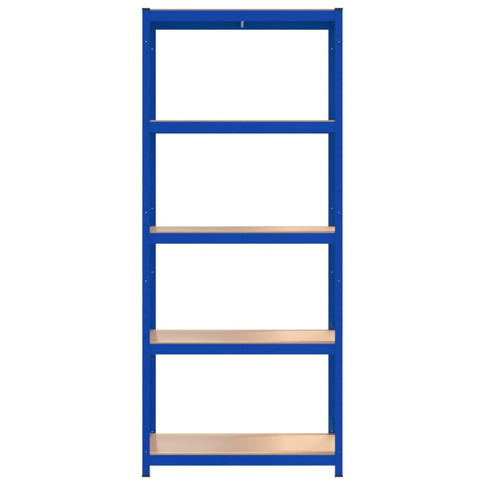 vidaXL || vidaXL 5-Layer Shelves 4 pcs Blue Steel&Engineered Wood