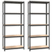 vidaXL || vidaXL 5-Layer Shelves 2 pcs Anthracite Steel&Engineered Wood