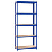vidaXL || vidaXL 5-Layer Shelves 2 pcs Blue Steel&Engineered Wood