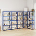 vidaXL || vidaXL 5-Layer Shelves 5 pcs Blue Steel&Engineered Wood