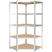 vidaXL || vidaXL 5-Layer Shelves 2 pcs Silver Steel&Engineered Wood