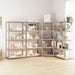 vidaXL || vidaXL 5-Layer Shelves 4 pcs Silver Steel&Engineered Wood