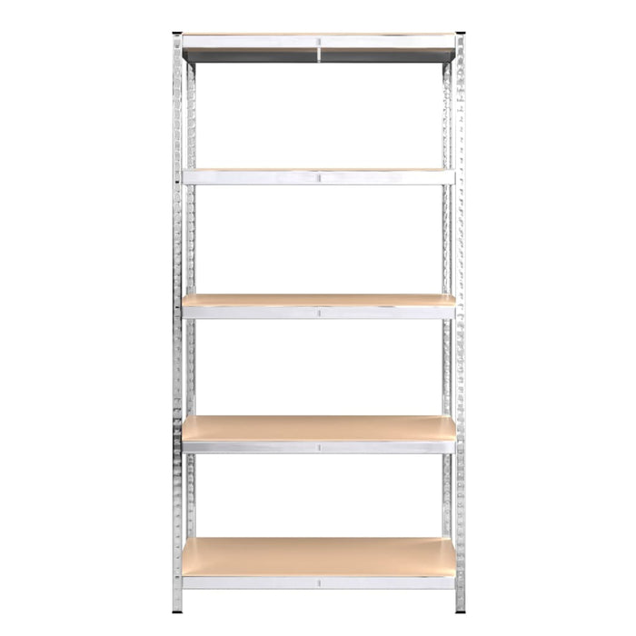 vidaXL || vidaXL 5-Layer Shelves 4 pcs Silver Steel&Engineered Wood