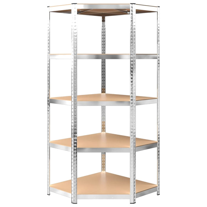 vidaXL || vidaXL 5-Layer Shelves 5 pcs Silver Steel&Engineered Wood