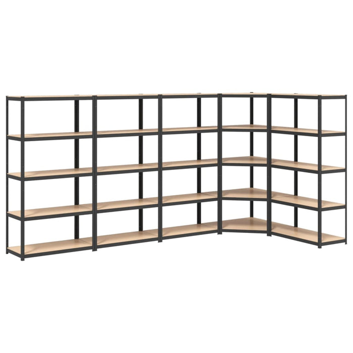 vidaXL || vidaXL 5-Layer Shelves 5 pcs Anthracite Steel&Engineered Wood