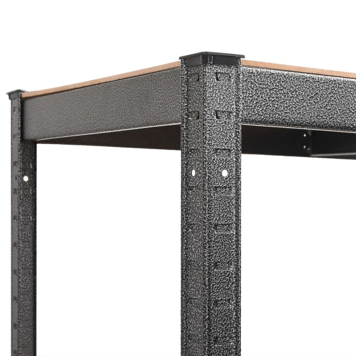 vidaXL || vidaXL 5-Layer Heavy-duty Shelves 2 pcs Gray Steel&Engineered Wood