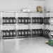 vidaXL || vidaXL 2-Layer Tire Racks 4 pcs Silver 43.3"x15.7"x70.9" Steel