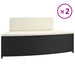 vidaXL || vidaXL Spa Benches with Cushions 2 pcs Black Poly Rattan