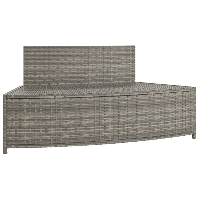 vidaXL || vidaXL Spa Benches with Cushions 2 pcs Gray Poly Rattan
