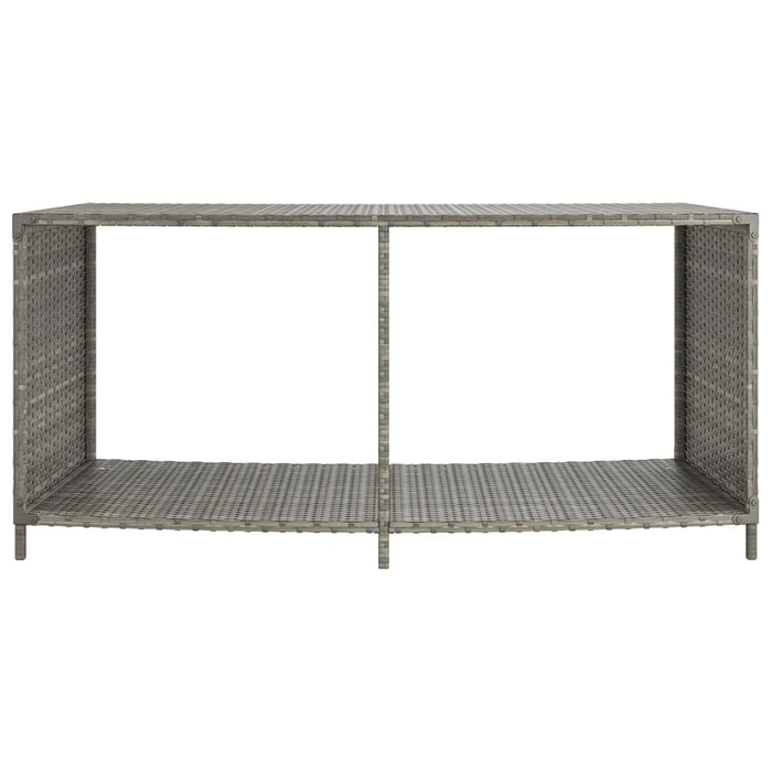 vidaXL || vidaXL Storage Shelves 2 pcs Gray Poly Rattan