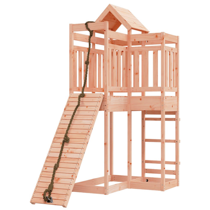 vidaXL || vidaXL Playhouse with Climbing Wall Solid Wood Douglas
