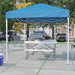 Flash Furniture || 8'x8' Blue Pop Up Event Canopy Tent with Carry Bag and Folding Bench Set