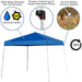 Flash Furniture || 8'x8' Blue Pop Up Event Tent with Carry Bag and 6-Foot Bi-Fold Folding Table - Tailgate Tent Set