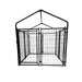 Aleko Products || Expandable Heavy Duty Dog Kennel and Playpen Kit with Roof and Rain Cover - 5 x 5 x 4 Feet - Black