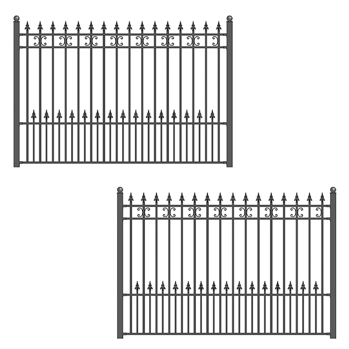Aleko Products || 2-Panel Fence Kit – VENICE Style – 8x5 ft. Each