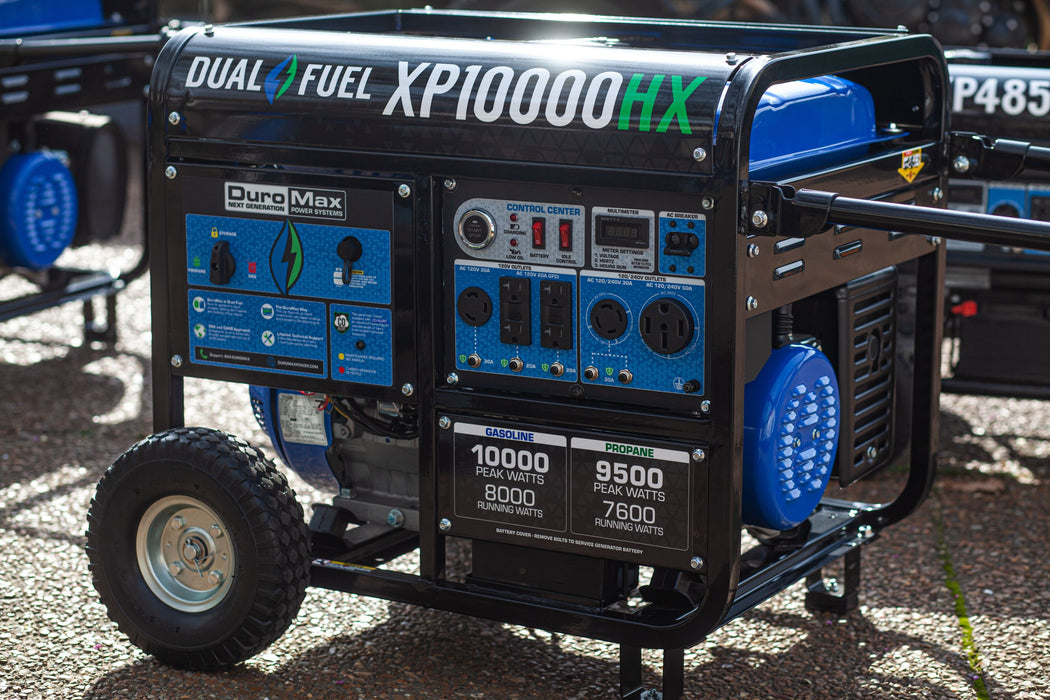 DuroMax || 10,000 Watt Dual Fuel Portable HX Generator w/ CO Alert
