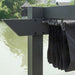 Aleko Products || Aluminum Outdoor Retractable Canopy Grape Trellis Pergola – 9 x 9 ft. - Black