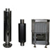 Aleko Products || Coasts Wood-Burning Sauna Stove and Chimney Set – 19 x 19 x 26 in.