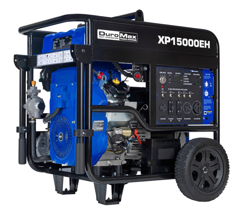 DuroMax || DuroMax 15000-Watt V-Twin Electric Start Dual Fuel Hybrid Portable Generator XP15000EH