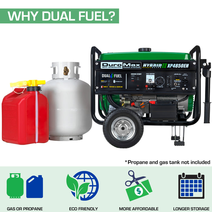 DuroMax || DuroMax 4850 watt Dual Fuel Hybrid generator w/ Electric Start XP4850EH