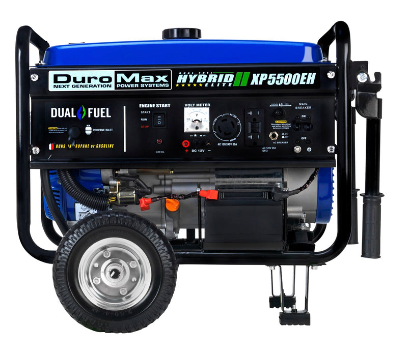 DuroMax || DuroMax 5500-Watt Electric Start Dual Fuel Hybrid Portable Generator XP5500EH