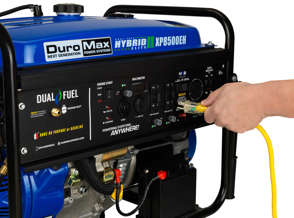 DuroMax || DuroMax XP8500EH 8,500-Watt 420cc Electric Start Dual Fuel Hybrid Portable Generator